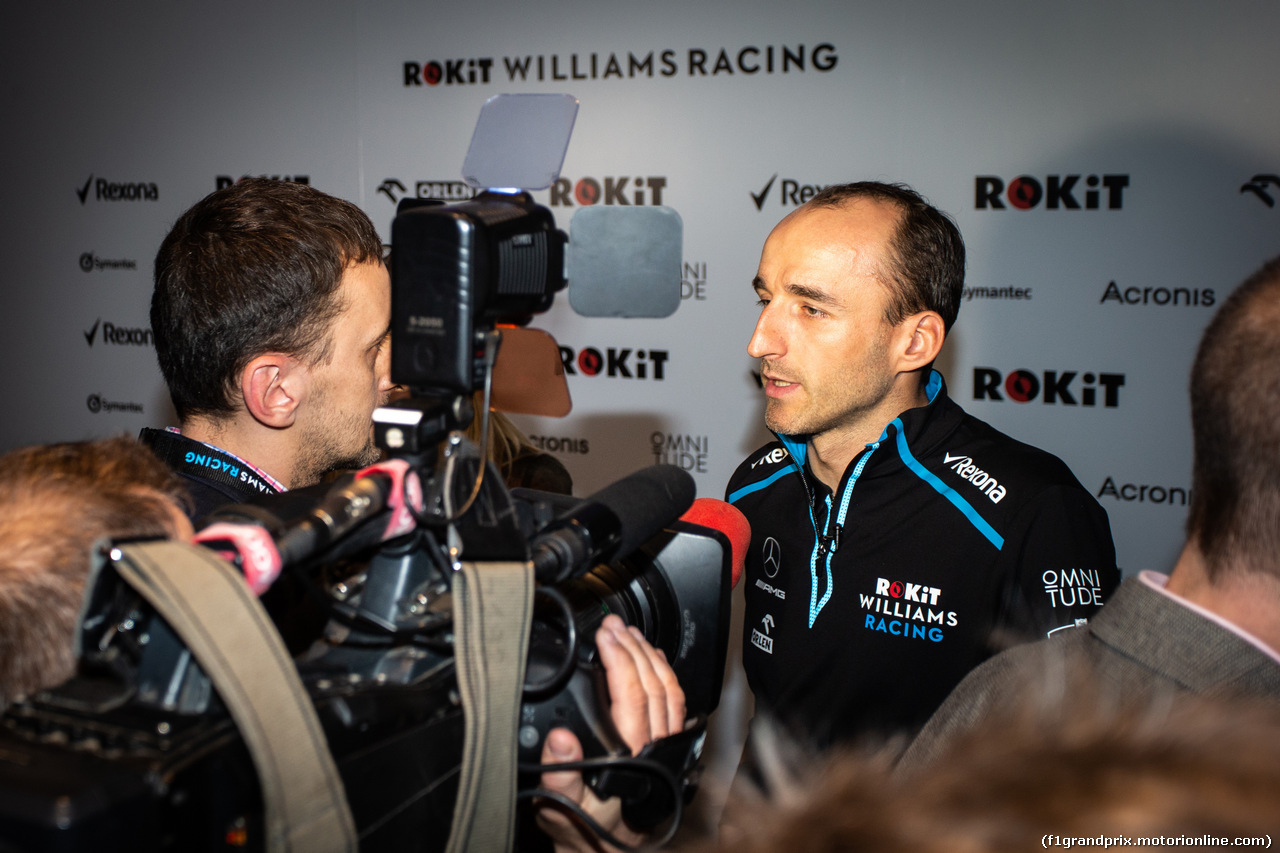 WILLIAMS LIVREA ROCKIT, Robert Kubica (POL) Williams Racing with the media.
11.02.2019.