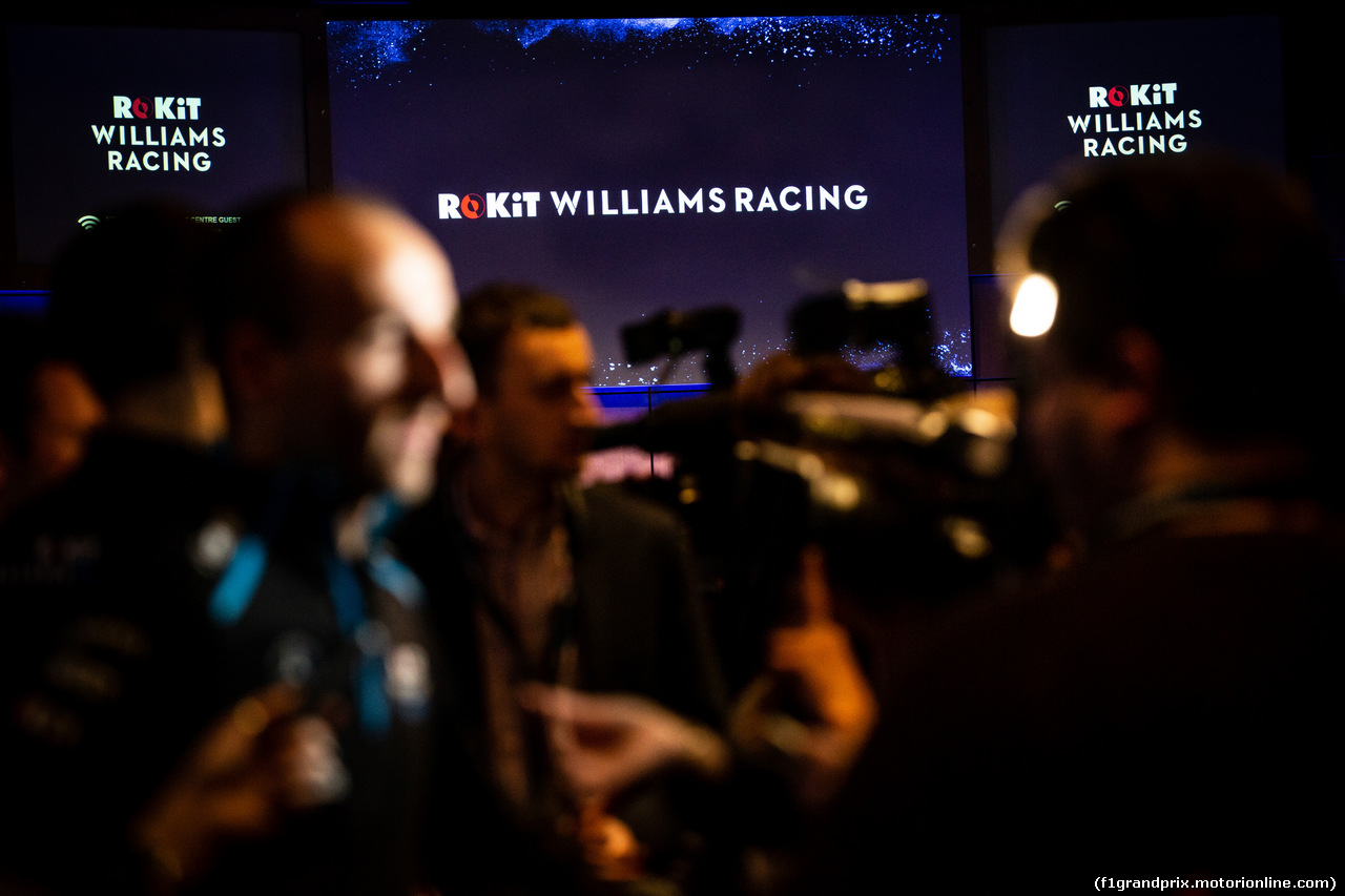 WILLIAMS LIVREA ROCKIT, Robert Kubica (POL) Williams Racing with the media.
11.02.2019.