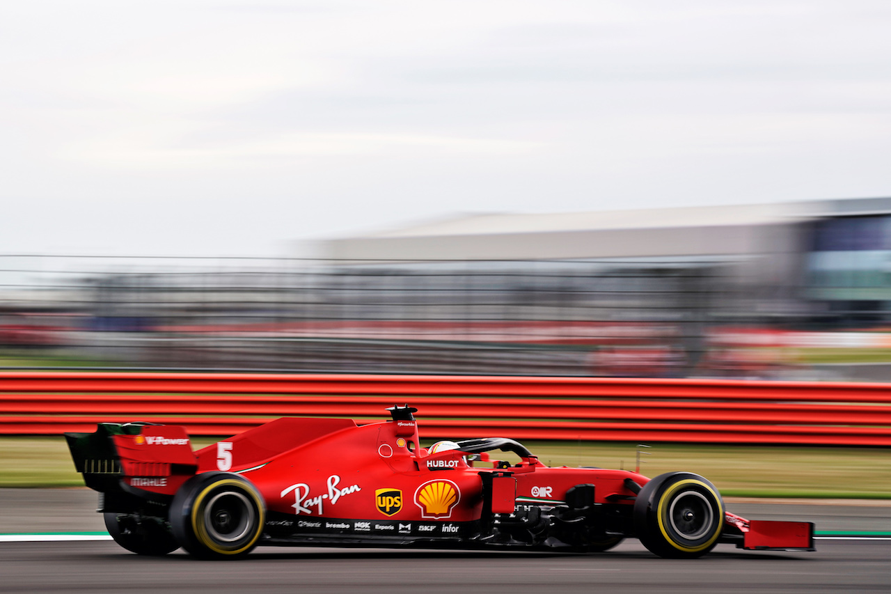 GP 70esimo ANNIVERSARIO, Sebastian Vettel (GER) Ferrari SF1000.                               
07.08.2020. Formula 1 World Championship, Rd 5, 70th Anniversary Grand Prix, Silverstone, England, Practice Day.
- www.xpbimages.com, EMail: requests@xpbimages.com © Copyright: Dungan / XPB Images