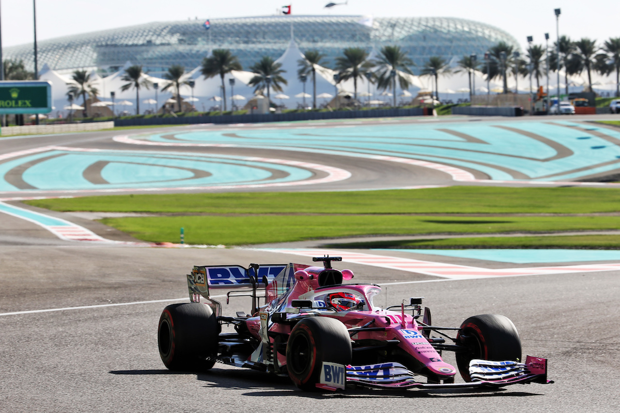 GP ABU DHABI, Sergio Perez (MEX) Racing Point F1 Team RP19.
11.12.2020. Formula 1 World Championship, Rd 17, Abu Dhabi Grand Prix, Yas Marina Circuit, Abu Dhabi, Practice Day.
- www.xpbimages.com, EMail: requests@xpbimages.com © Copyright: Batchelor / XPB Images