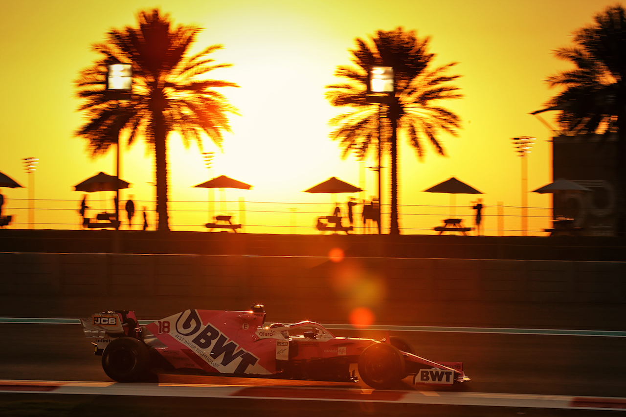 GP ABU DHABI, Lance Stroll (CDN) Racing Point F1 Team RP20.
11.12.2020. Formula 1 World Championship, Rd 17, Abu Dhabi Grand Prix, Yas Marina Circuit, Abu Dhabi, Practice Day.
- www.xpbimages.com, EMail: requests@xpbimages.com © Copyright: Batchelor / XPB Images