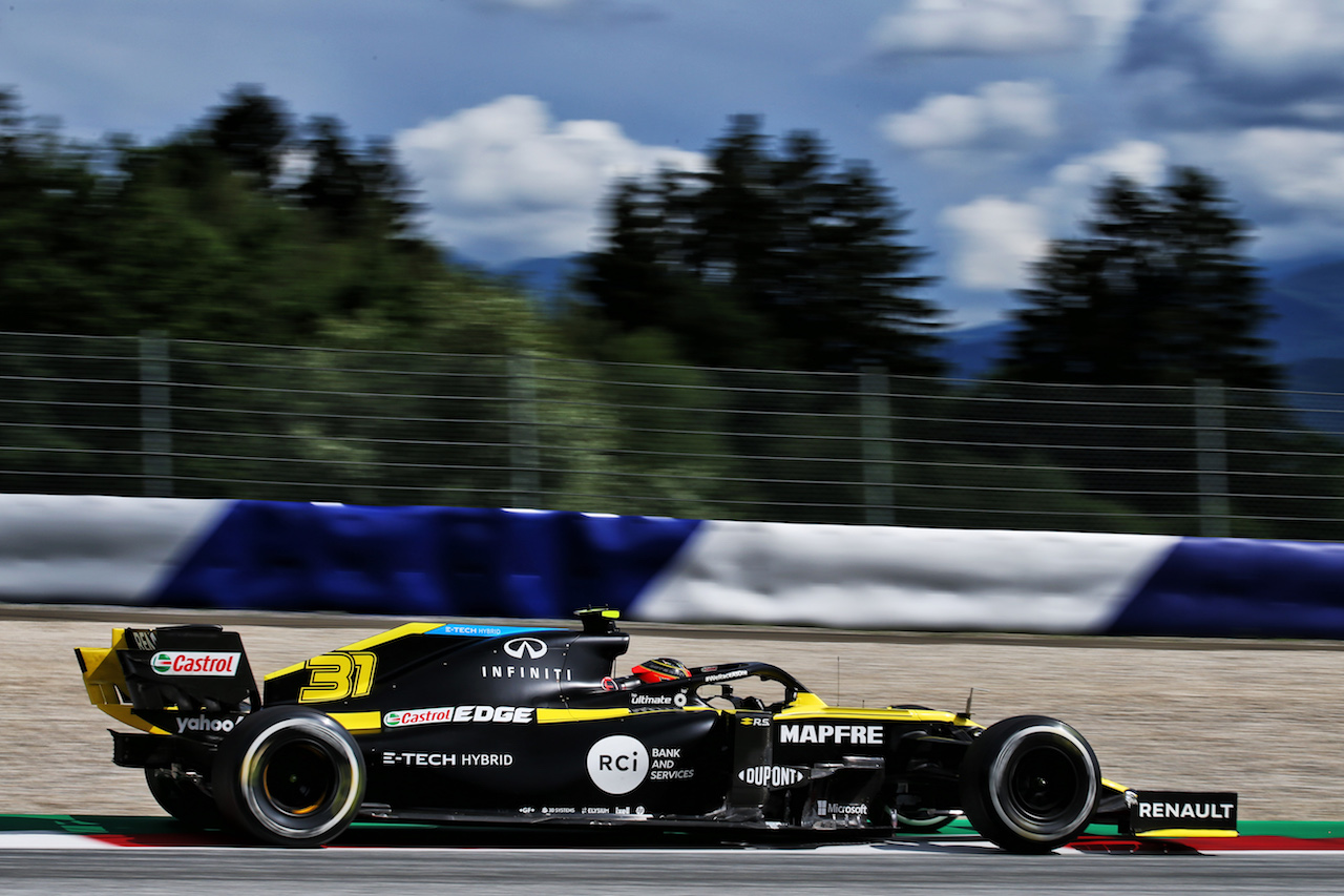 GP AUSTRIA, Esteban Ocon (FRA) Renault F1 Team RS20.
03.07.2020. Formula 1 World Championship, Rd 1, Austrian Grand Prix, Spielberg, Austria, Practice Day.
- www.xpbimages.com, EMail: requests@xpbimages.com © Copyright: Batchelor / XPB Images