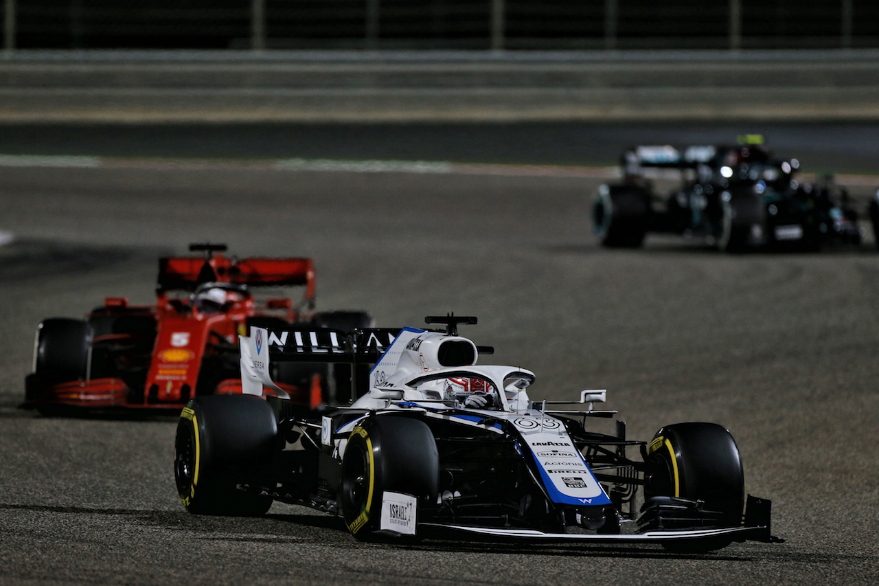 GP BAHRAIN, George Russell (GBR) Williams Racing FW43.
29.11.2020. Formula 1 World Championship, Rd 15, Bahrain Grand Prix, Sakhir, Bahrain, Gara Day.
- www.xpbimages.com, EMail: requests@xpbimages.com © Copyright: Moy / XPB Images