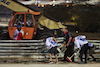 GP BAHRAIN, Repairs are made to the barrier on the circuit after Romain Grosjean (FRA) Haas F1 Team crashed at the partenza of the race e exploded into flames.
29.11.2020. Formula 1 World Championship, Rd 15, Bahrain Grand Prix, Sakhir, Bahrain, Gara Day.
- www.xpbimages.com, EMail: requests@xpbimages.com © Copyright: Batchelor / XPB Images