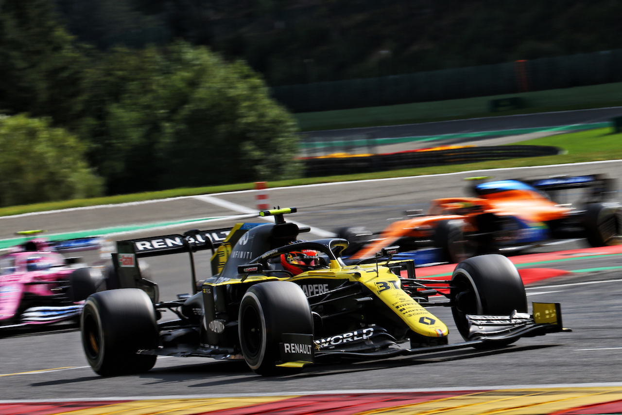 GP BELGIO, Esteban Ocon (FRA) Renault F1 Team RS20.
30.08.2020. Formula 1 World Championship, Rd 7, Belgian Grand Prix, Spa Francorchamps, Belgium, Gara Day.
- www.xpbimages.com, EMail: requests@xpbimages.com © Copyright: Batchelor / XPB Images