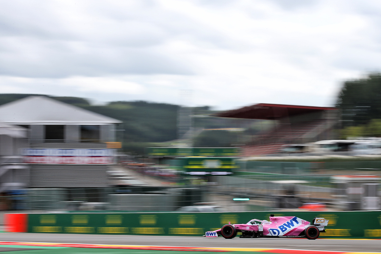 GP BELGIO, Sergio Perez (MEX) Racing Point F1 Team RP19.
28.08.2020. Formula 1 World Championship, Rd 7, Belgian Grand Prix, Spa Francorchamps, Belgium, Practice Day.
- www.xpbimages.com, EMail: requests@xpbimages.com © Copyright: Batchelor / XPB Images