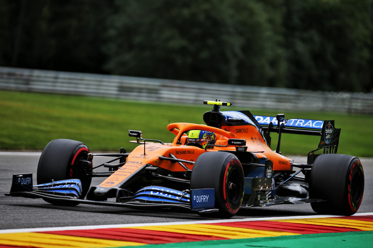 GP BELGIO, Lando Norris (GBR) McLaren MCL35.
28.08.2020. Formula 1 World Championship, Rd 7, Belgian Grand Prix, Spa Francorchamps, Belgium, Practice Day.
- www.xpbimages.com, EMail: requests@xpbimages.com © Copyright: Batchelor / XPB Images