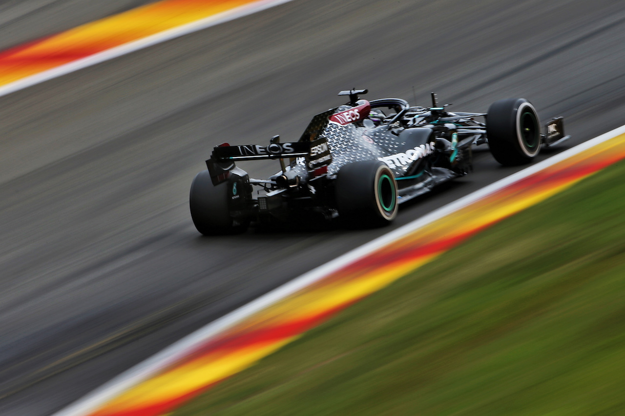 GP BELGIO, Lewis Hamilton (GBR) Mercedes AMG F1 W11.
28.08.2020. Formula 1 World Championship, Rd 7, Belgian Grand Prix, Spa Francorchamps, Belgium, Practice Day.
- www.xpbimages.com, EMail: requests@xpbimages.com - copy of publication required for printed pictures. Every used picture is fee-liable. © Copyright: Charniaux / XPB Images