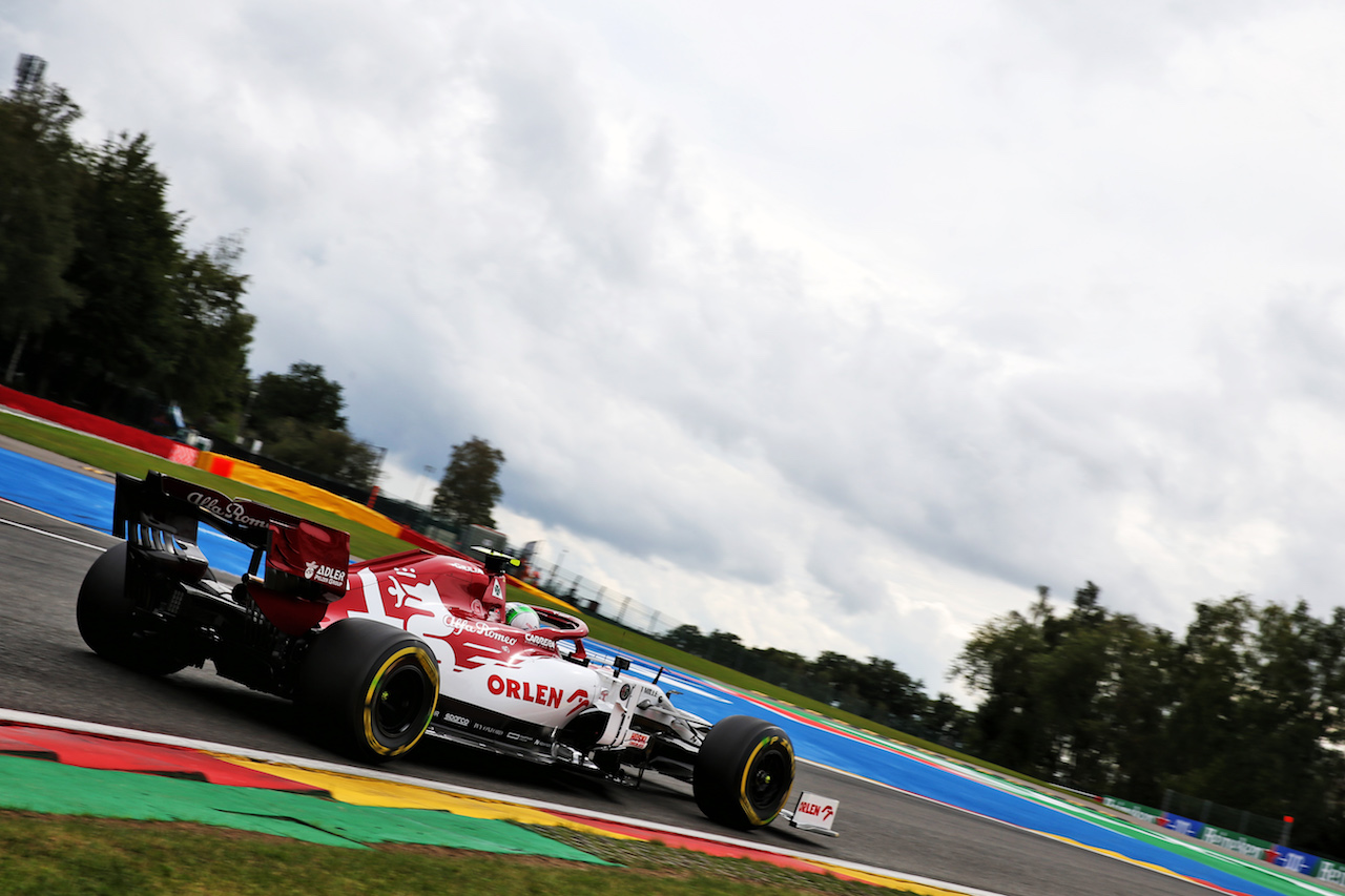 GP BELGIO, Antonio Giovinazzi (ITA) Alfa Romeo Racing C39.
28.08.2020. Formula 1 World Championship, Rd 7, Belgian Grand Prix, Spa Francorchamps, Belgium, Practice Day.
- www.xpbimages.com, EMail: requests@xpbimages.com © Copyright: Batchelor / XPB Images