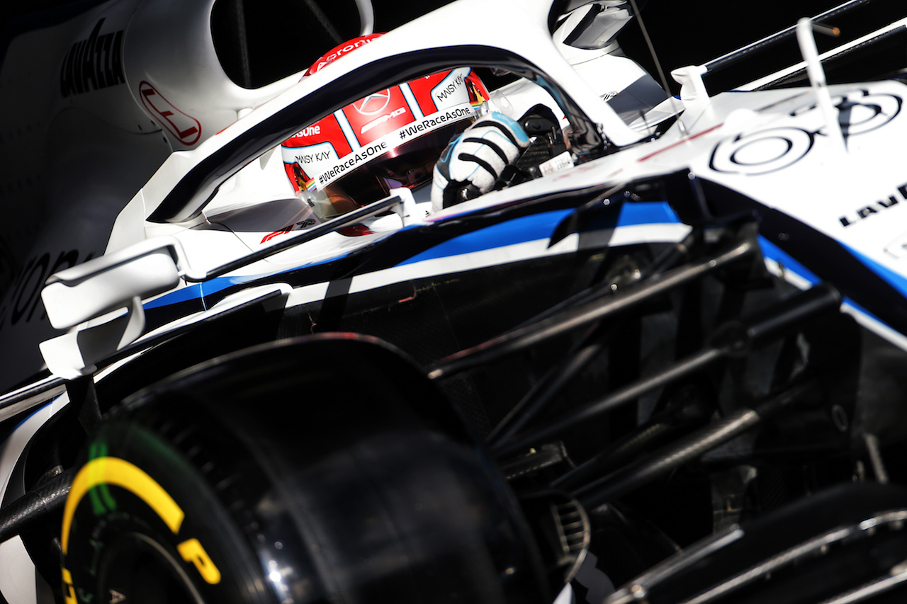 GP EIFEL, George Russell (GBR) Williams Racing FW43.
10.10.2020. Formula 1 World Championship, Rd 11, Eifel Grand Prix, Nurbugring, Germany, Qualifiche Day.
- www.xpbimages.com, EMail: requests@xpbimages.com © Copyright: Bearne / XPB Images