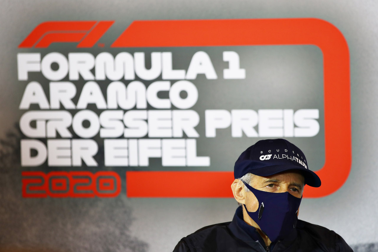 GP EIFEL, Franz Tost (AUT) AlphaTauri Team Principal in the FIA Press Conference.
09.10.2020. Formula 1 World Championship, Rd 11, Eifel Grand Prix, Nurbugring, Germany, Practice Day.
- www.xpbimages.com, EMail: requests@xpbimages.com © Copyright: FIA Pool Image for Editorial Use Only