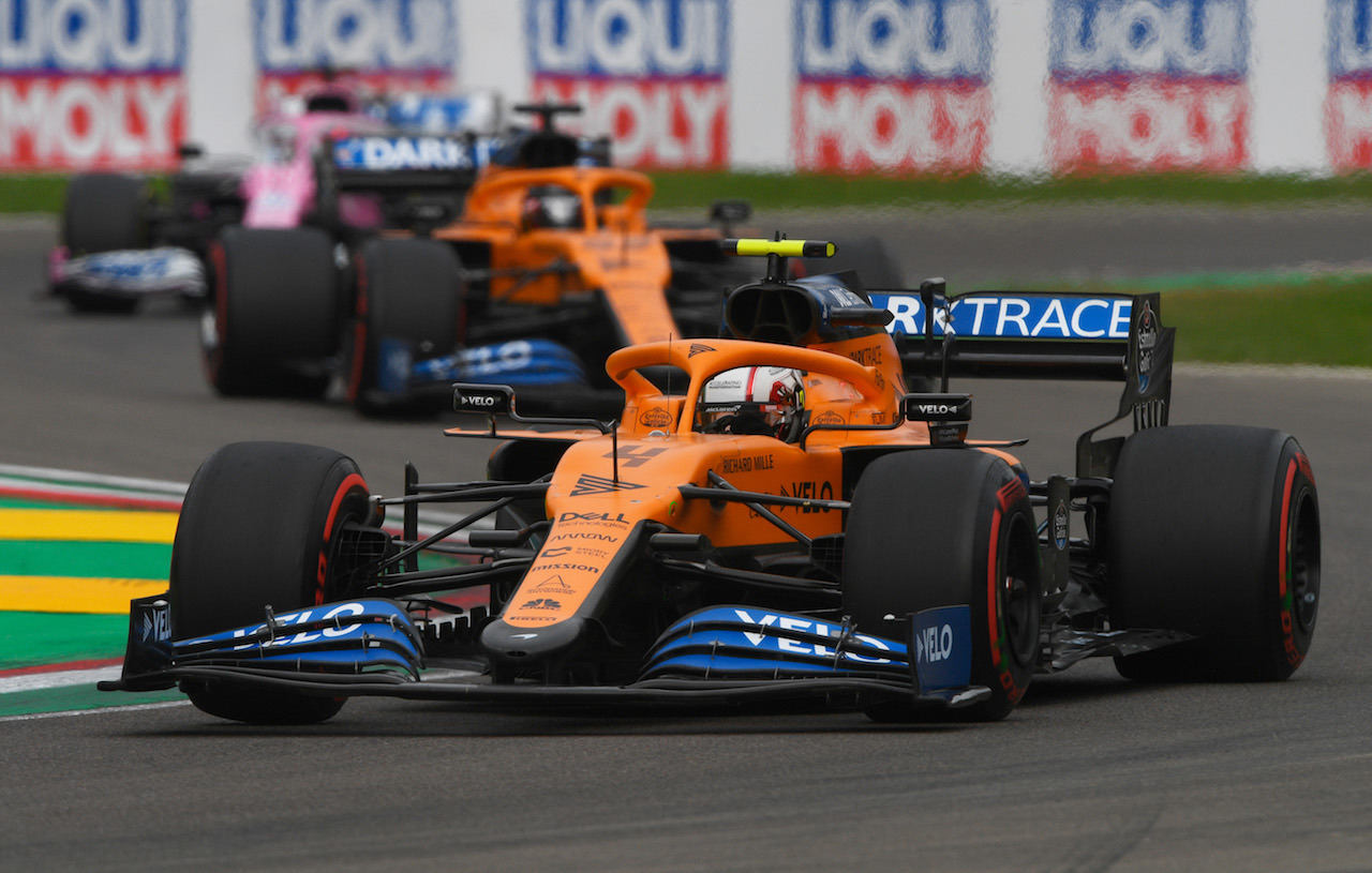 GP EMILIA ROMAGNA, Lando Norris (GBR) McLaren MCL35.
01.11.2020. Formula 1 World Championship, Rd 13, Emilia Romagna Grand Prix, Imola, Italy, Gara Day.
- www.xpbimages.com, EMail: requests@xpbimages.com © Copyright: FIA Pool Image for Editorial Use Only