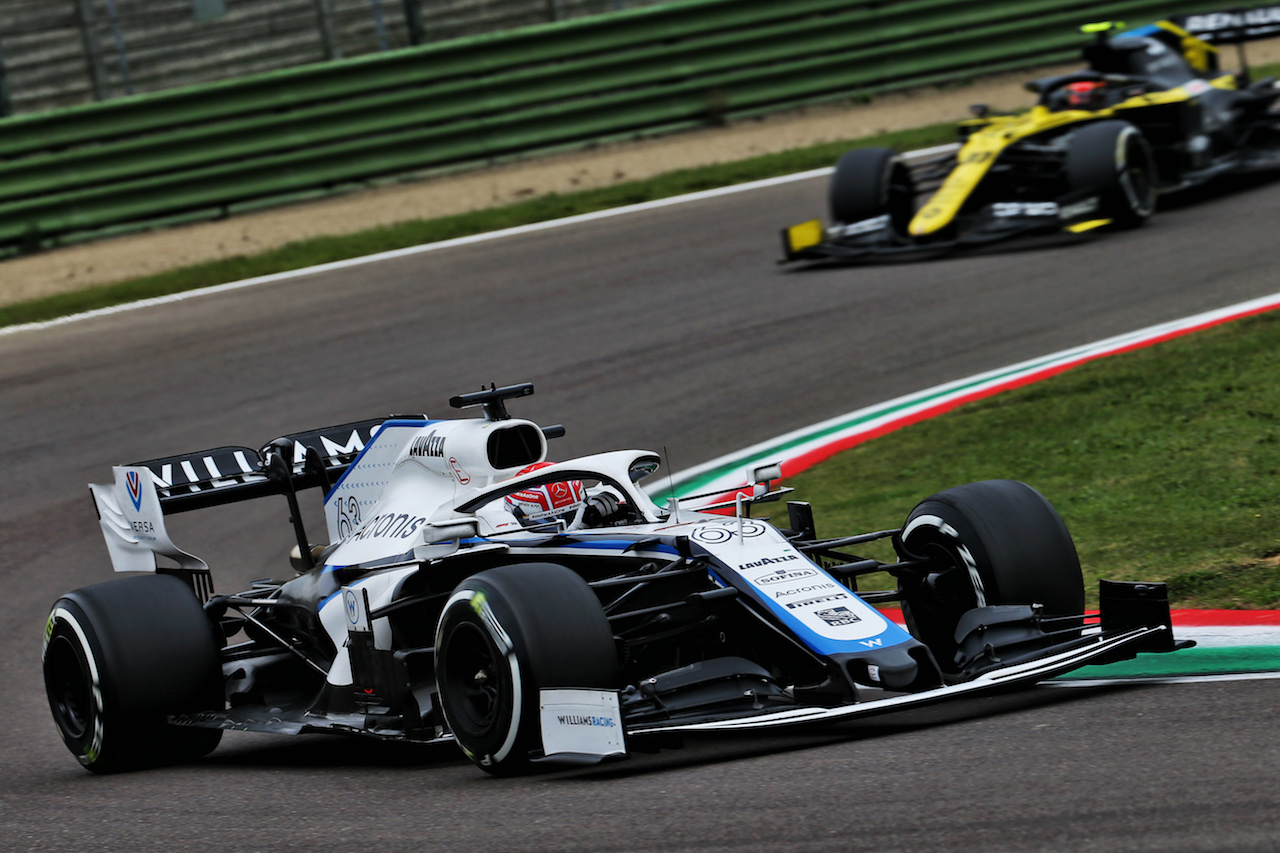 GP EMILIA ROMAGNA, George Russell (GBR) Williams Racing FW43.
01.11.2020. Formula 1 World Championship, Rd 13, Emilia Romagna Grand Prix, Imola, Italy, Gara Day.
- www.xpbimages.com, EMail: requests@xpbimages.com © Copyright: Batchelor / XPB Images