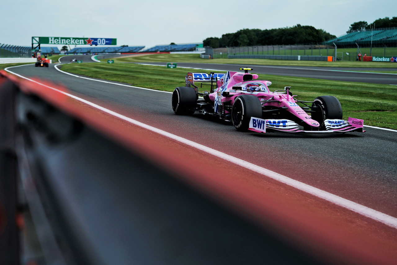 GP GRAN BRETAGNA, Lance Stroll (CDN) Racing Point F1 Team RP20.                               
31.07.2020. Formula 1 World Championship, Rd 4, British Grand Prix, Silverstone, England, Practice Day.
- www.xpbimages.com, EMail: requests@xpbimages.com © Copyright: Dungan / XPB Images