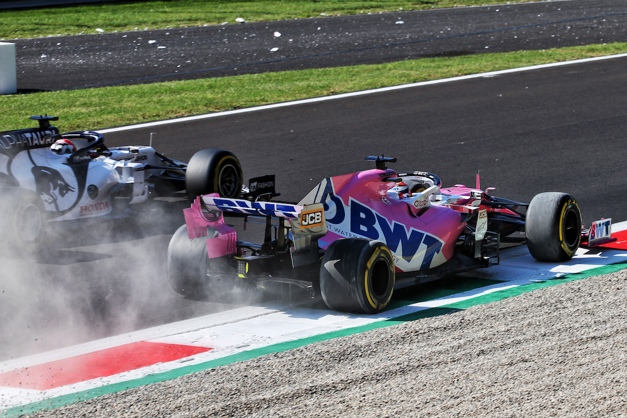 GP ITALIA, Sergio Perez (MEX) Racing Point F1 Team RP19 runs wide.
06.09.2020. Formula 1 World Championship, Rd 8, Italian Grand Prix, Monza, Italy, Gara Day.
- www.xpbimages.com, EMail: requests@xpbimages.com © Copyright: Batchelor / XPB Images