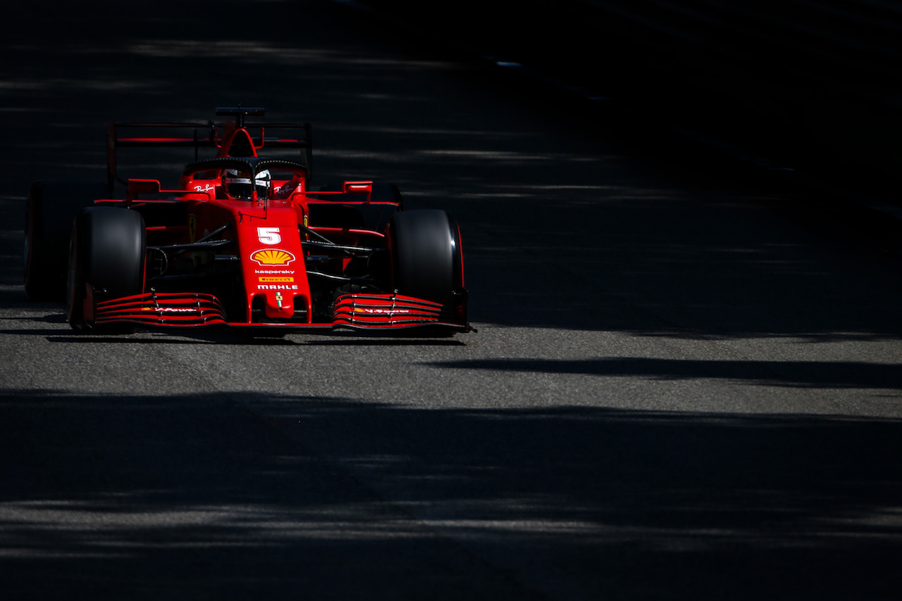 GP ITALIA, Sebastian Vettel (GER), Ferrari 
05.09.2020. Formula 1 World Championship, Rd 8, Italian Grand Prix, Monza, Italy, Qualifiche Day.
- www.xpbimages.com, EMail: requests@xpbimages.com - copy of publication required for printed pictures. Every used picture is fee-liable. ¬© Copyright: Charniaux / XPB Images