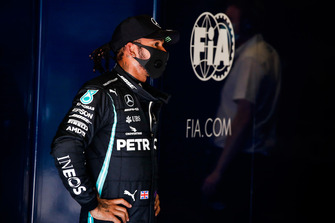 GP ITALIA, Lewis Hamilton (GBR) Mercedes AMG F1 in qualifying parc ferme.
05.09.2020. Formula 1 World Championship, Rd 8, Italian Grand Prix, Monza, Italy, Qualifiche Day.
- www.xpbimages.com, EMail: requests@xpbimages.com - copy of publication required for printed pictures. Every used picture is fee-liable. © Copyright: FIA Pool Image for Editorial Use Only