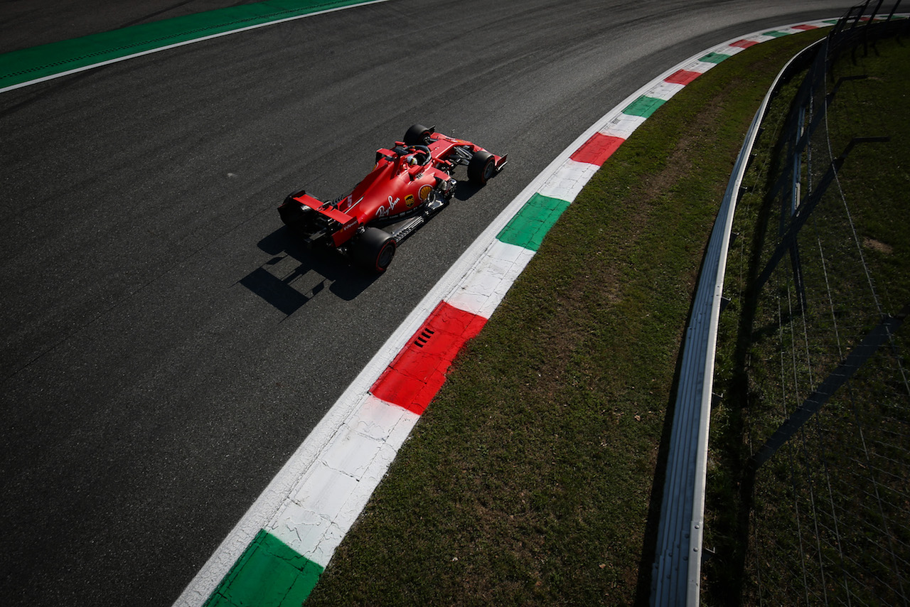 GP ITALIA, Sebastian Vettel (GER), Ferrari 
04.09.2020. Formula 1 World Championship, Rd 8, Italian Grand Prix, Monza, Italy, Practice Day.
- www.xpbimages.com, EMail: requests@xpbimages.com - copy of publication required for printed pictures. Every used picture is fee-liable. © Copyright: Charniaux / XPB Images