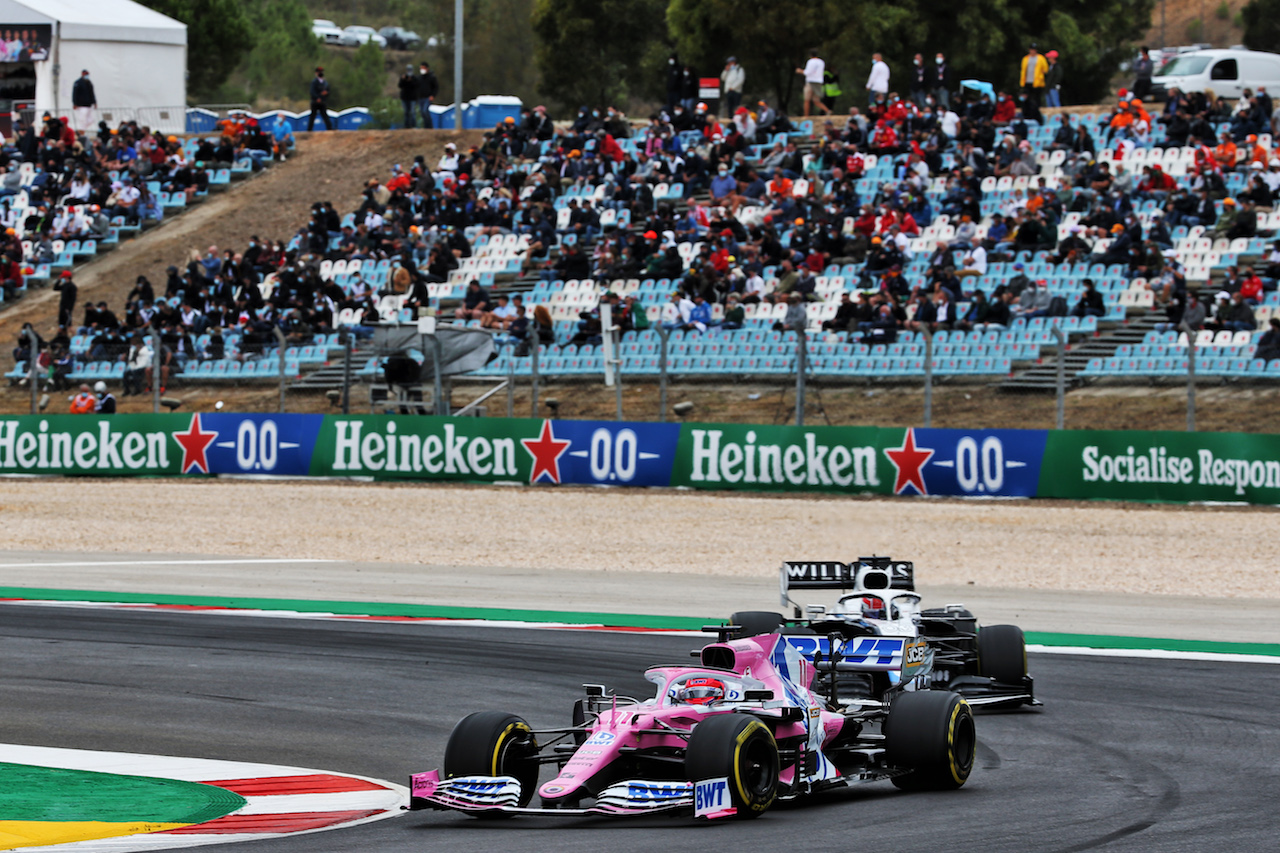GP PORTOGALLO, Sergio Perez (MEX) Racing Point F1 Team RP19.
25.10.2020. Formula 1 World Championship, Rd 12, Portuguese Grand Prix, Portimao, Portugal, Gara Day.
- www.xpbimages.com, EMail: requests@xpbimages.com © Copyright: Batchelor / XPB Images