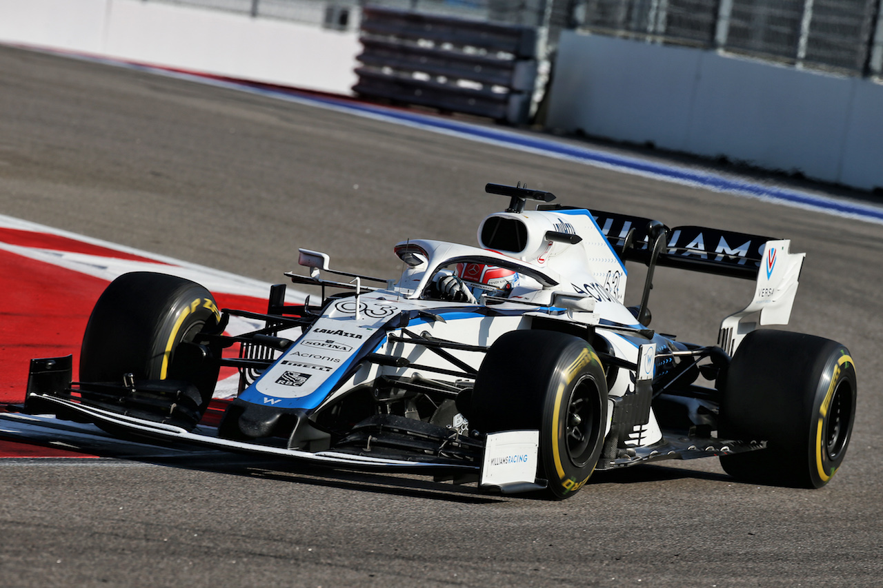 GP RUSSIA, George Russell (GBR) Williams Racing FW43.
27.09.2020. Formula 1 World Championship, Rd 10, Russian Grand Prix, Sochi Autodrom, Sochi, Russia, Gara Day.
- www.xpbimages.com, EMail: requests@xpbimages.com © Copyright: Batchelor / XPB Images