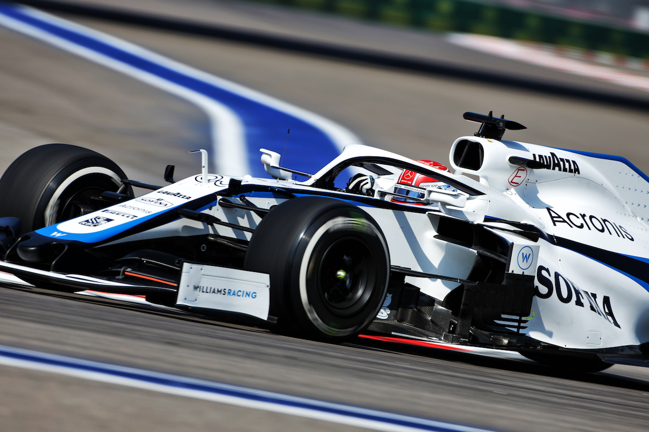 GP RUSSIA, George Russell (GBR) Williams Racing FW43.
25.09.2020. Formula 1 World Championship, Rd 10, Russian Grand Prix, Sochi Autodrom, Sochi, Russia, Practice Day.
- www.xpbimages.com, EMail: requests@xpbimages.com © Copyright: Charniaux / XPB Images