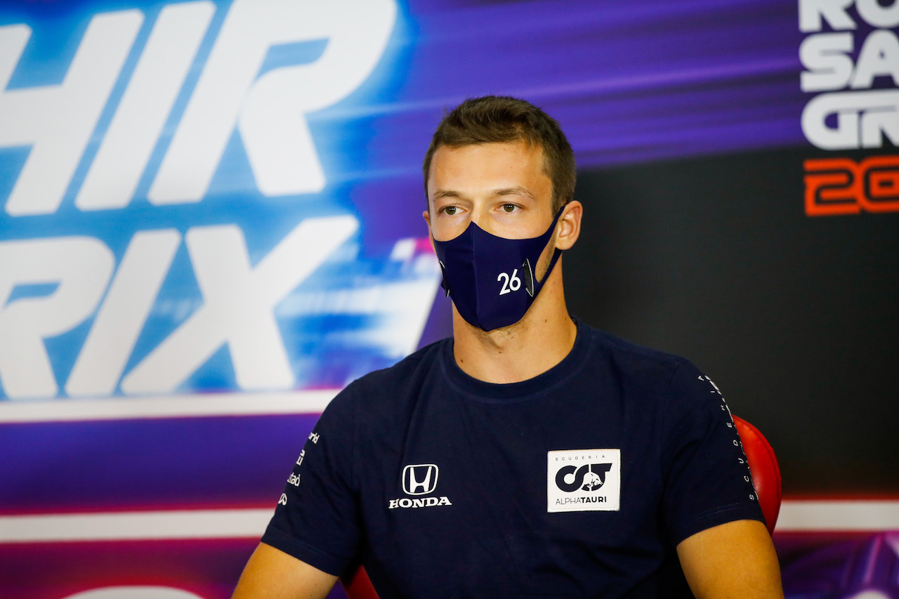 GP SAKHIR, Daniil Kvyat (RUS) AlphaTauri in the FIA Press Conference.
03.12.2020. Formula 1 World Championship, Rd 16, Sakhir Grand Prix, Sakhir, Bahrain, Preparation Day.
- www.xpbimages.com, EMail: requests@xpbimages.com © Copyright: FIA Pool Image for Editorial Use Only