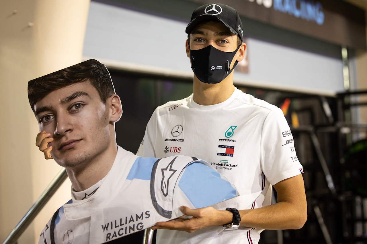 GP SAKHIR, George Russell (GBR) Mercedes AMG F1 with Williams Racing.
03.12.2020. Formula 1 World Championship, Rd 16, Sakhir Grand Prix, Sakhir, Bahrain, Preparation Day.
- www.xpbimages.com, EMail: requests@xpbimages.com © Copyright: Bearne / XPB Images