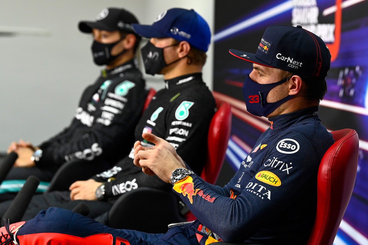 GP SAKHIR, Max Verstappen (NLD) Red Bull Racing in the post qualifying FIA Press Conference.
05.12.2020. Formula 1 World Championship, Rd 16, Sakhir Grand Prix, Sakhir, Bahrain, Qualifiche Day.
- www.xpbimages.com, EMail: requests@xpbimages.com © Copyright: FIA Pool Image for Editorial Use Only