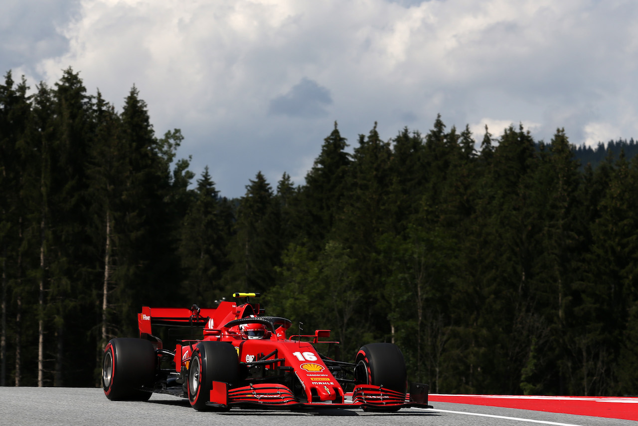 GP STIRIA, Charles Leclerc (FRA), Ferrari 
10.07.2020. Formula 1 World Championship, Rd 2, Steiermark Grand Prix, Spielberg, Austria, Practice Day.
- www.xpbimages.com, EMail: requests@xpbimages.com ¬© Copyright: Charniaux / XPB Images