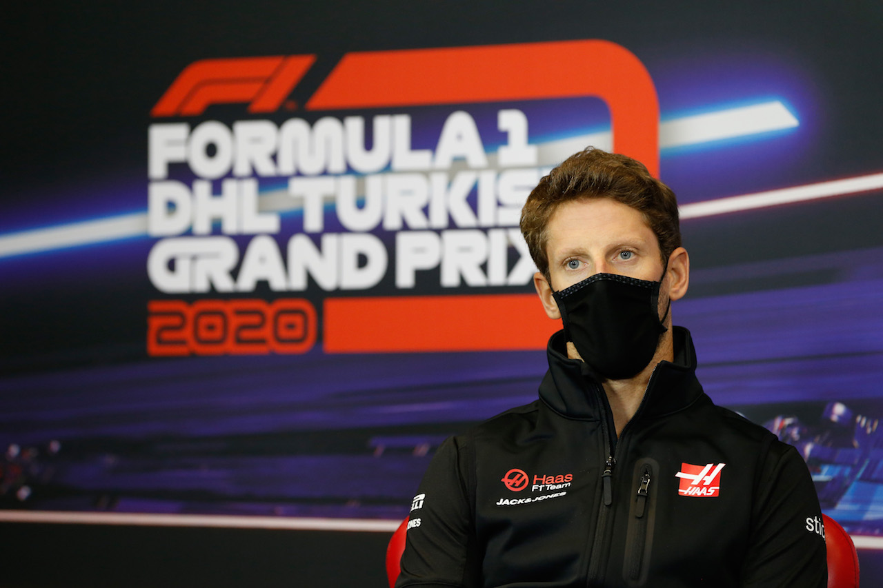 GP TURCHIA, Romain Grosjean (FRA) Haas F1 Team in the FIA Press Conference.
12.11.2020. Formula 1 World Championship, Rd 14, Turkish Grand Prix, Istanbul, Turkey, Preparation Day.
- www.xpbimages.com, EMail: requests@xpbimages.com © Copyright: FIA Pool Image for Editorial Use Only