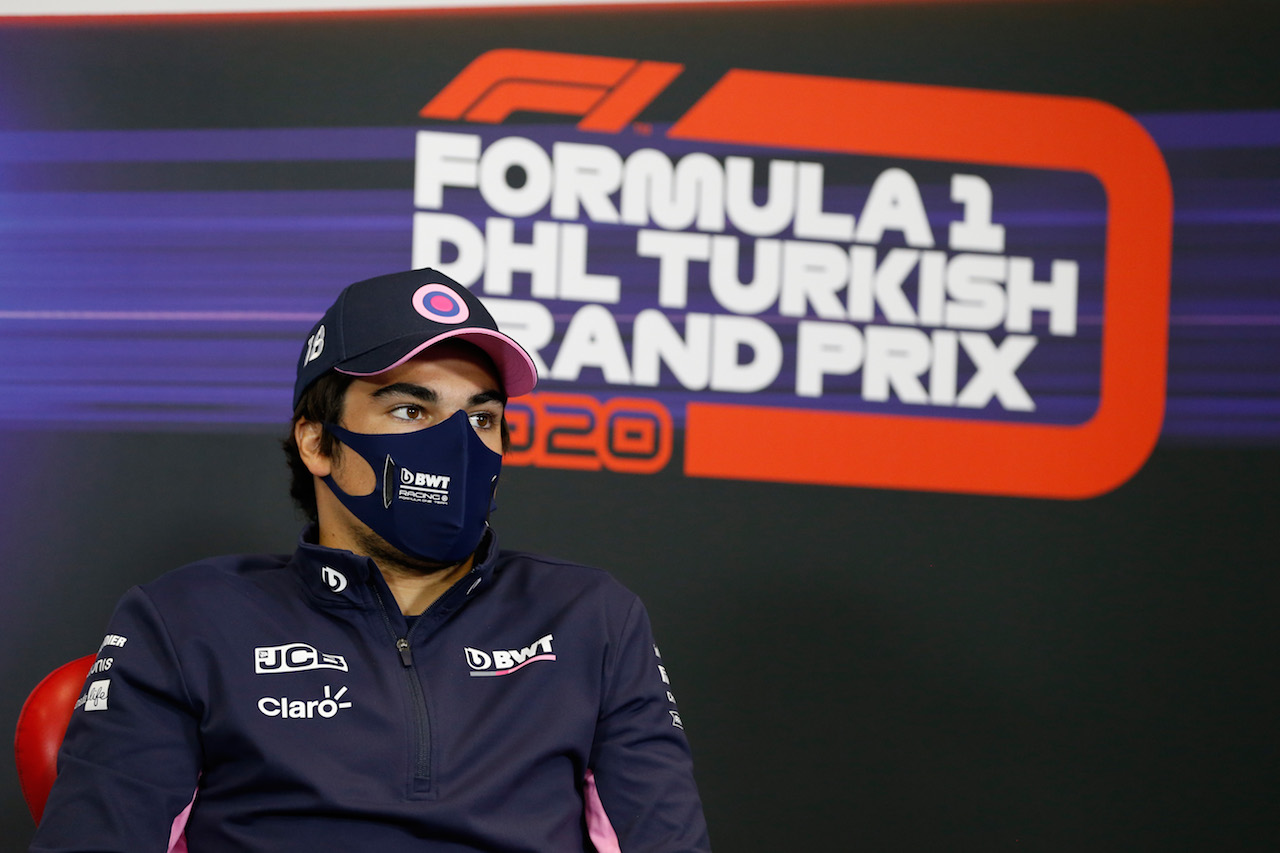 GP TURCHIA, Lance Stroll (CDN) Racing Point F1 Team in the FIA Press Conference.
12.11.2020. Formula 1 World Championship, Rd 14, Turkish Grand Prix, Istanbul, Turkey, Preparation Day.
- www.xpbimages.com, EMail: requests@xpbimages.com © Copyright: FIA Pool Image for Editorial Use Only