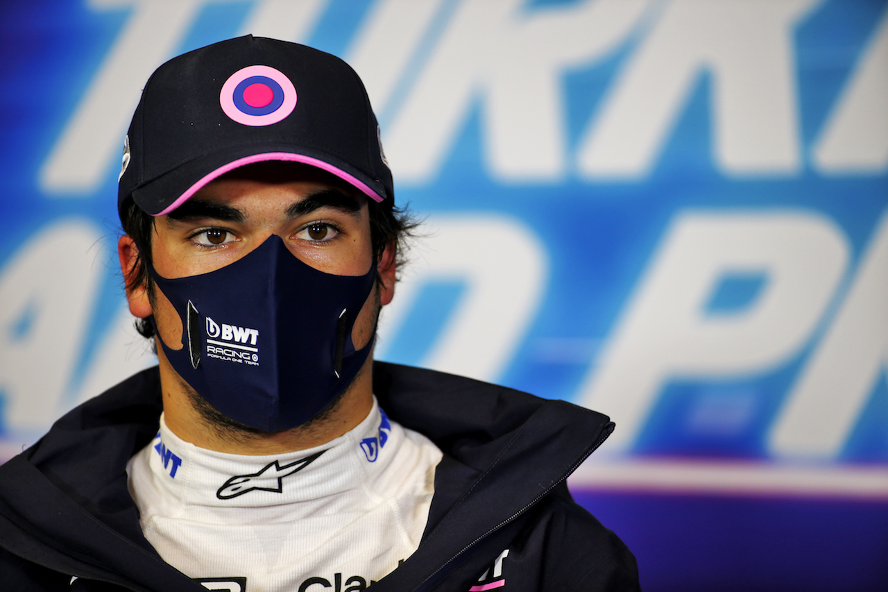 GP TURCHIA, Lance Stroll (CDN) Racing Point F1 Team in the post qualifying FIA Press Conference.
14.11.2020. Formula 1 World Championship, Rd 14, Turkish Grand Prix, Istanbul, Turkey, Qualifiche Day.
- www.xpbimages.com, EMail: requests@xpbimages.com © Copyright: Batchelor / XPB Images
