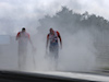 GP UNGHERIA, An oil spill is dealt with by marshals during the stopped F3 race.
18.07.2020. Formula 1 World Championship, Rd 3, Hungarian Grand Prix, Budapest, Hungary, Qualifiche Day.
- www.xpbimages.com, EMail: requests@xpbimages.com © Copyright: Charniaux / XPB Images