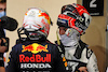 GP ABU DHABI, (L to R): Gara winner e World Champion Max Verstappen (NLD) Red Bull Racing celebrates in parc ferme with Pierre Gasly (FRA) AlphaTauri.
12.12.2021. Formula 1 World Championship, Rd 22, Abu Dhabi Grand Prix, Yas Marina Circuit, Abu Dhabi, Gara Day.
- www.xpbimages.com, EMail: requests@xpbimages.com © Copyright: Moy / XPB Images