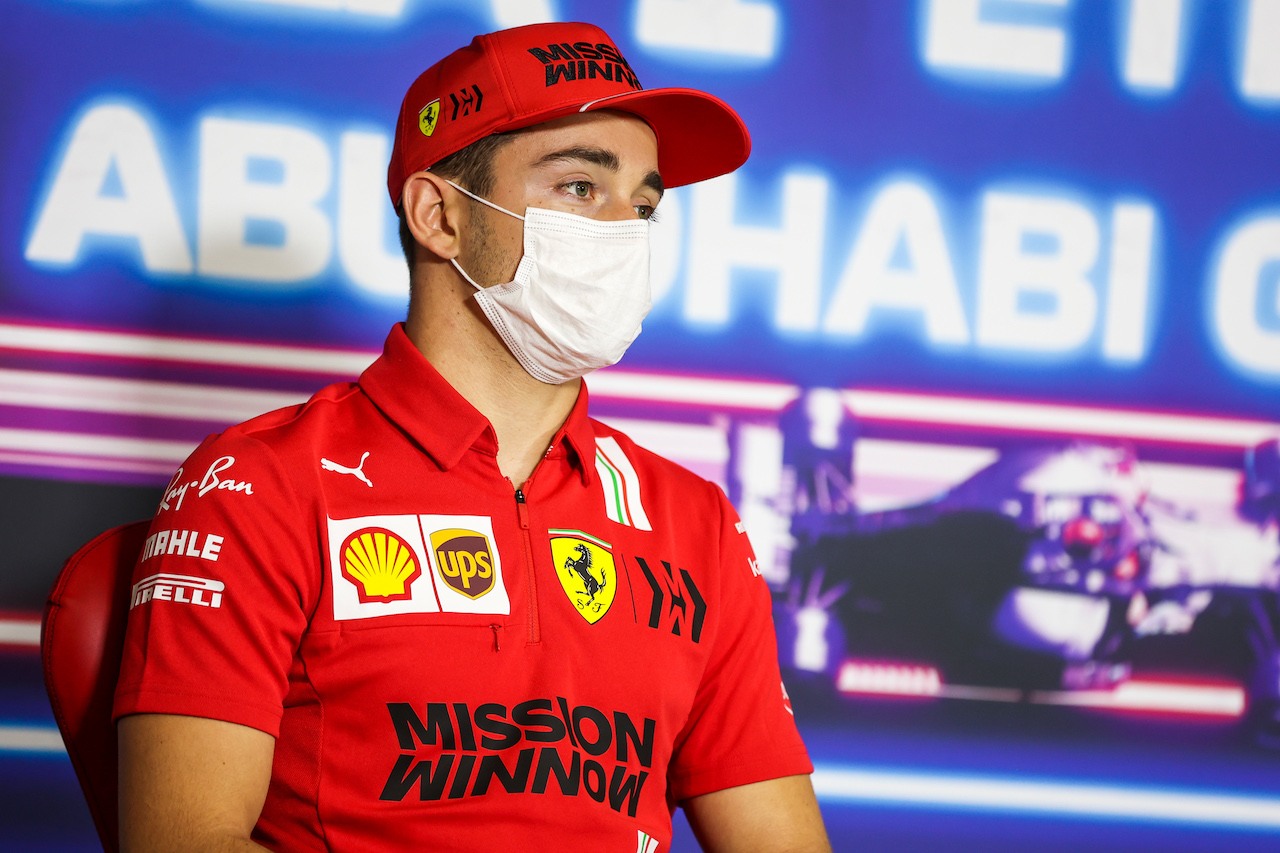 GP ABU DHABI, Charles Leclerc (MON) Ferrari in the FIA Press Conference.
09.12.2021. Formula 1 World Championship, Rd 22, Abu Dhabi Grand Prix, Yas Marina Circuit, Abu Dhabi, Preparation Day.
- www.xpbimages.com, EMail: requests@xpbimages.com © Copyright: FIA Pool Image for Editorial Use Only