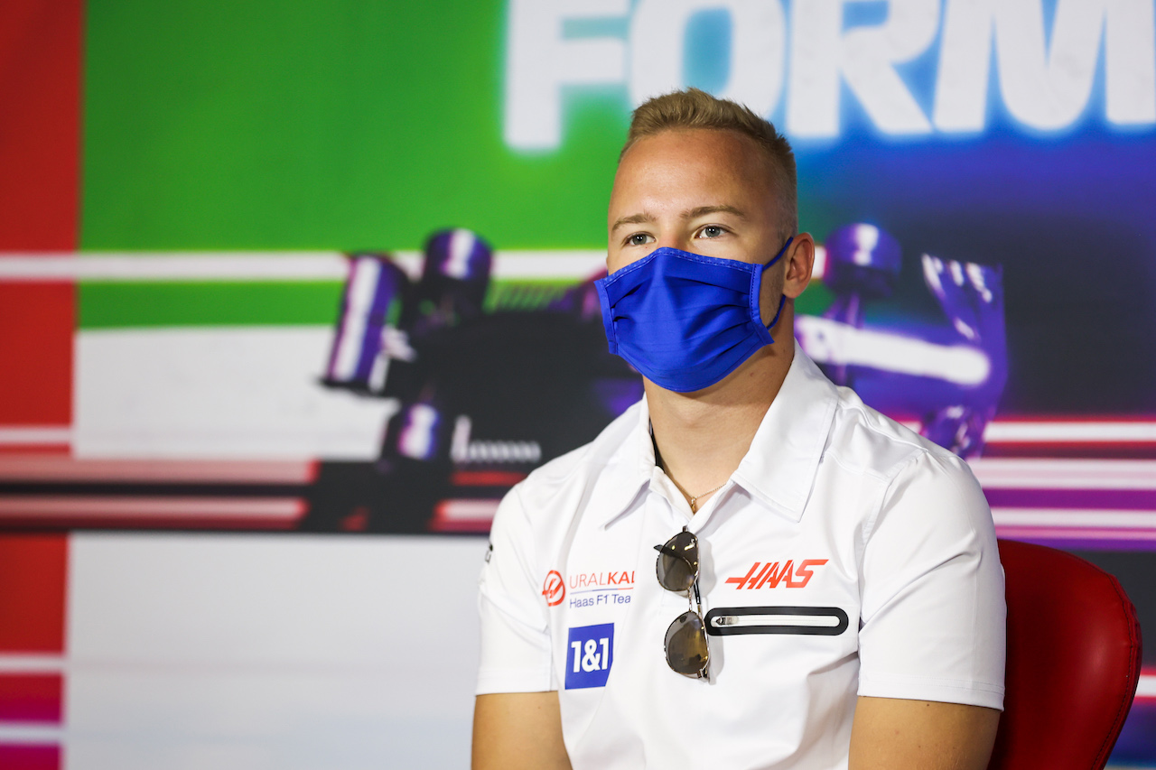 GP ABU DHABI, Nikita Mazepin (RUS) Haas F1 Team in the FIA Press Conference.
09.12.2021. Formula 1 World Championship, Rd 22, Abu Dhabi Grand Prix, Yas Marina Circuit, Abu Dhabi, Preparation Day.
- www.xpbimages.com, EMail: requests@xpbimages.com © Copyright: FIA Pool Image for Editorial Use Only