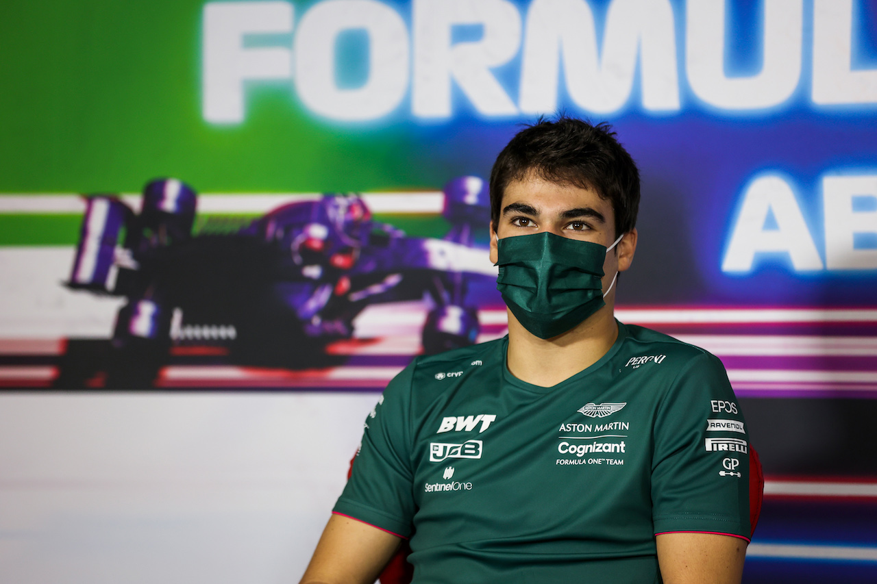 GP ABU DHABI, Lance Stroll (CDN) Aston Martin F1 Team in the FIA Press Conference.
09.12.2021. Formula 1 World Championship, Rd 22, Abu Dhabi Grand Prix, Yas Marina Circuit, Abu Dhabi, Preparation Day.
- www.xpbimages.com, EMail: requests@xpbimages.com © Copyright: FIA Pool Image for Editorial Use Only