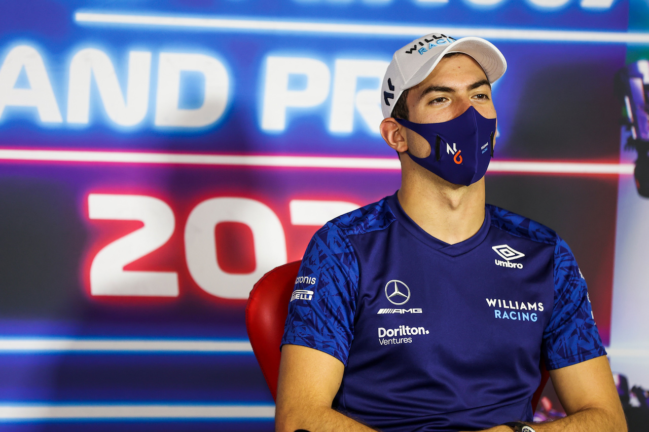 GP ABU DHABI, Nicholas Latifi (CDN) Williams Racing in the FIA Press Conference.
09.12.2021. Formula 1 World Championship, Rd 22, Abu Dhabi Grand Prix, Yas Marina Circuit, Abu Dhabi, Preparation Day.
- www.xpbimages.com, EMail: requests@xpbimages.com © Copyright: FIA Pool Image for Editorial Use Only