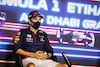 GP ABU DHABI, Sergio Perez (MEX) Red Bull Racing in the FIA Press Conference.
09.12.2021. Formula 1 World Championship, Rd 22, Abu Dhabi Grand Prix, Yas Marina Circuit, Abu Dhabi, Preparation Day.
- www.xpbimages.com, EMail: requests@xpbimages.com © Copyright: FIA Pool Image for Editorial Use Only
