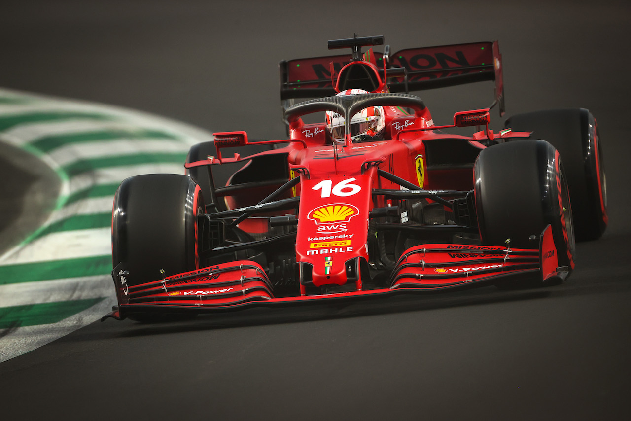 GP ARABIA SAUDITA, Charles Leclerc (FRA), Ferrari 
04.12.2021. Formula 1 World Championship, Rd 21, Saudi Arabian Grand Prix, Jeddah, Saudi Arabia, Qualifiche Day.
- www.xpbimages.com, EMail: requests@xpbimages.com © Copyright: Charniaux / XPB Images