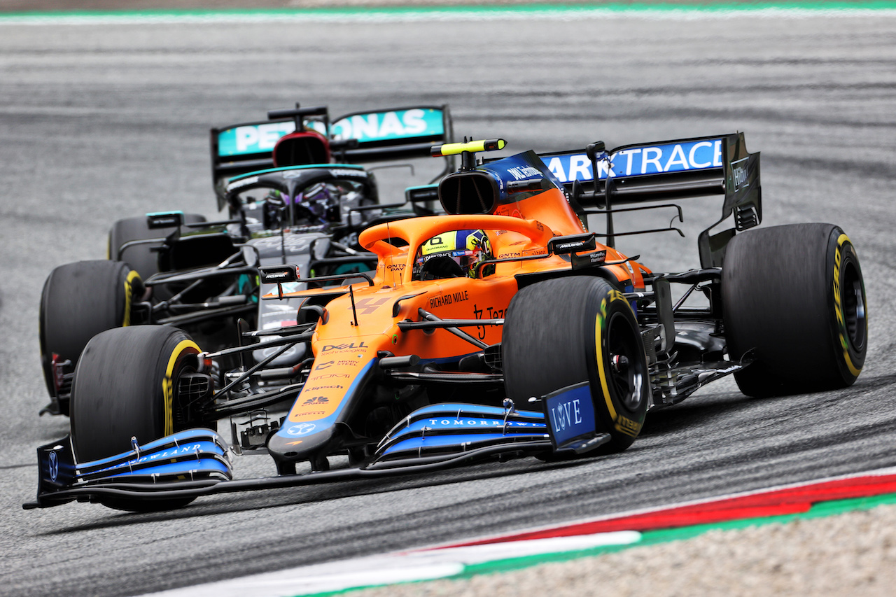 GP AUSTRIA, Lando Norris (GBR) McLaren MCL35M.
04.07.2021. Formula 1 World Championship, Rd 9, Austrian Grand Prix, Spielberg, Austria, Gara Day.
- www.xpbimages.com, EMail: requests@xpbimages.com © Copyright: Charniaux / XPB Images