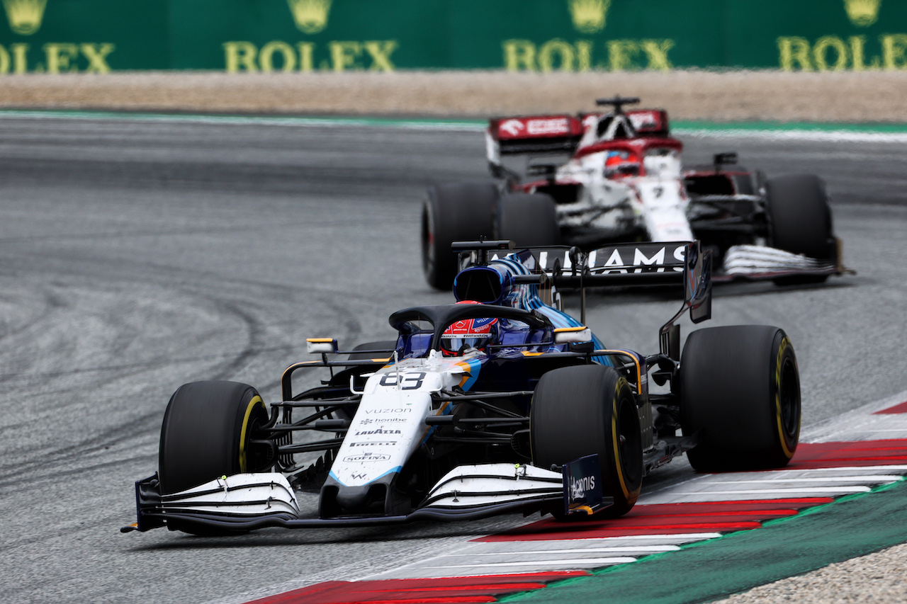 GP AUSTRIA, George Russell (GBR) Williams Racing FW43B.
04.07.2021. Formula 1 World Championship, Rd 9, Austrian Grand Prix, Spielberg, Austria, Gara Day.
- www.xpbimages.com, EMail: requests@xpbimages.com © Copyright: Charniaux / XPB Images
