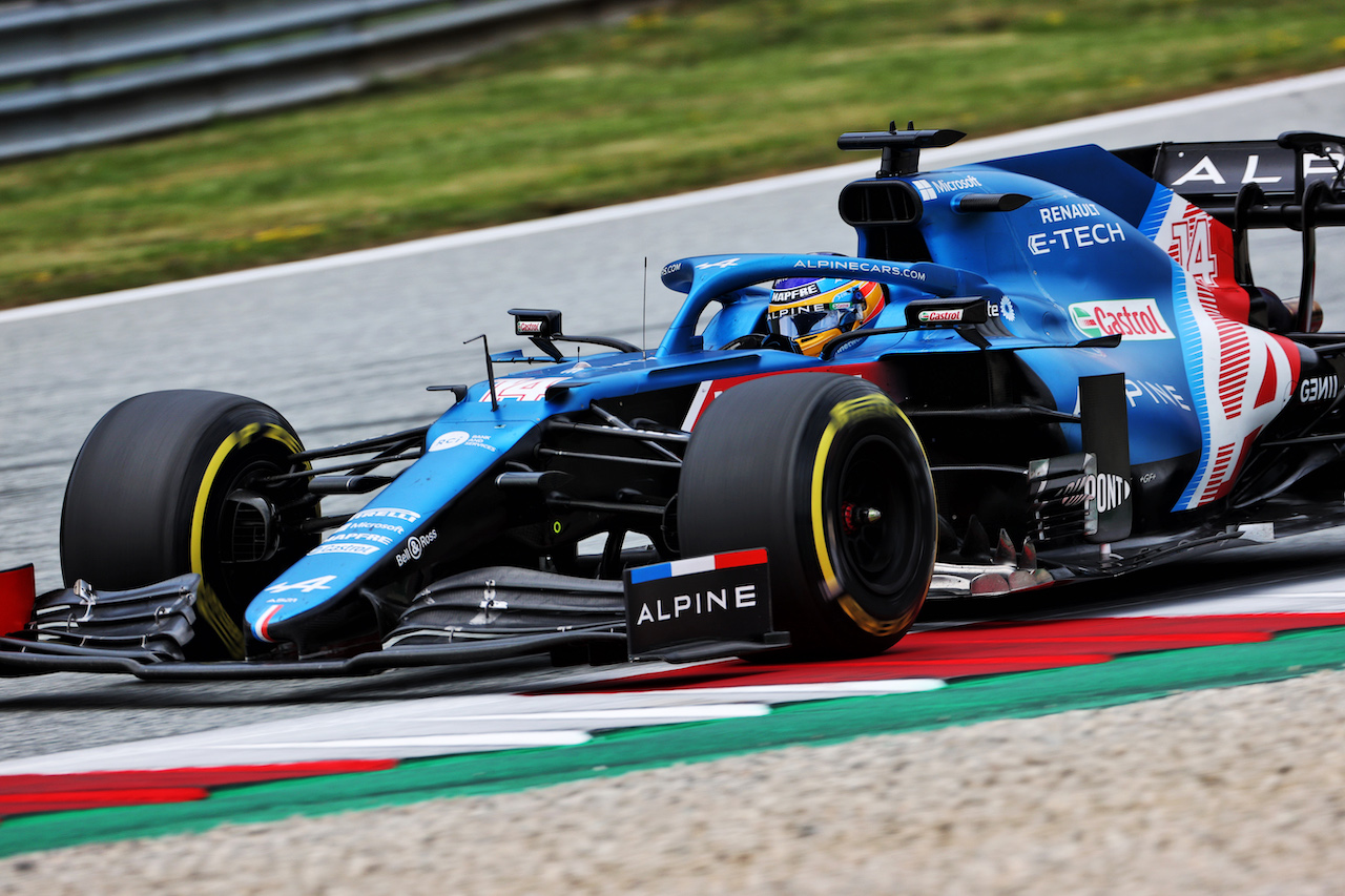GP AUSTRIA, Fernando Alonso (ESP) Alpine F1 Team A521.
04.07.2021. Formula 1 World Championship, Rd 9, Austrian Grand Prix, Spielberg, Austria, Gara Day.
- www.xpbimages.com, EMail: requests@xpbimages.com © Copyright: Charniaux / XPB Images