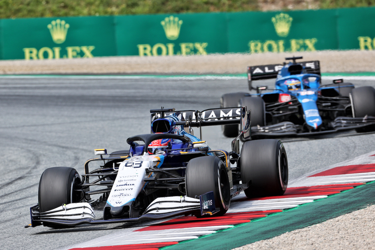 GP AUSTRIA, George Russell (GBR) Williams Racing FW43B.
04.07.2021. Formula 1 World Championship, Rd 9, Austrian Grand Prix, Spielberg, Austria, Gara Day.
- www.xpbimages.com, EMail: requests@xpbimages.com © Copyright: Charniaux / XPB Images
