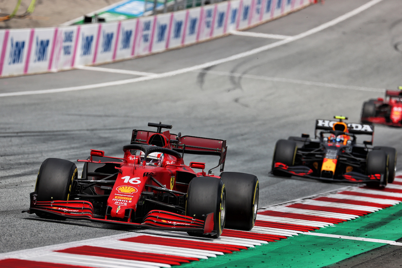 GP AUSTRIA, Charles Leclerc (MON) Ferrari SF-21.
04.07.2021. Formula 1 World Championship, Rd 9, Austrian Grand Prix, Spielberg, Austria, Gara Day.
- www.xpbimages.com, EMail: requests@xpbimages.com © Copyright: Batchelor / XPB Images