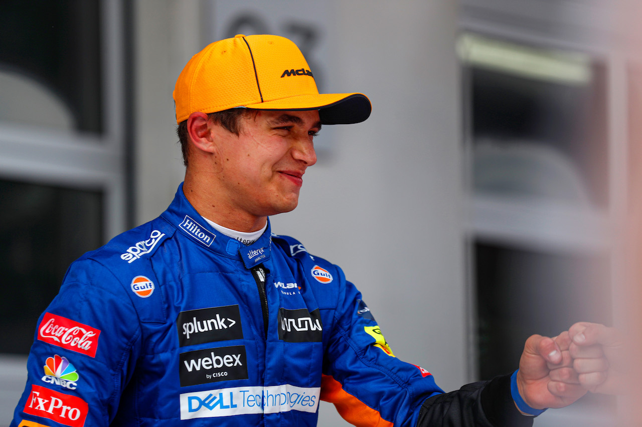 GP AUSTRIA, Lando Norris (GBR) McLaren celebrates his third position in parc ferme.
04.07.2021. Formula 1 World Championship, Rd 9, Austrian Grand Prix, Spielberg, Austria, Gara Day.
- www.xpbimages.com, EMail: requests@xpbimages.com © Copyright: FIA Pool Image for Editorial Use Only