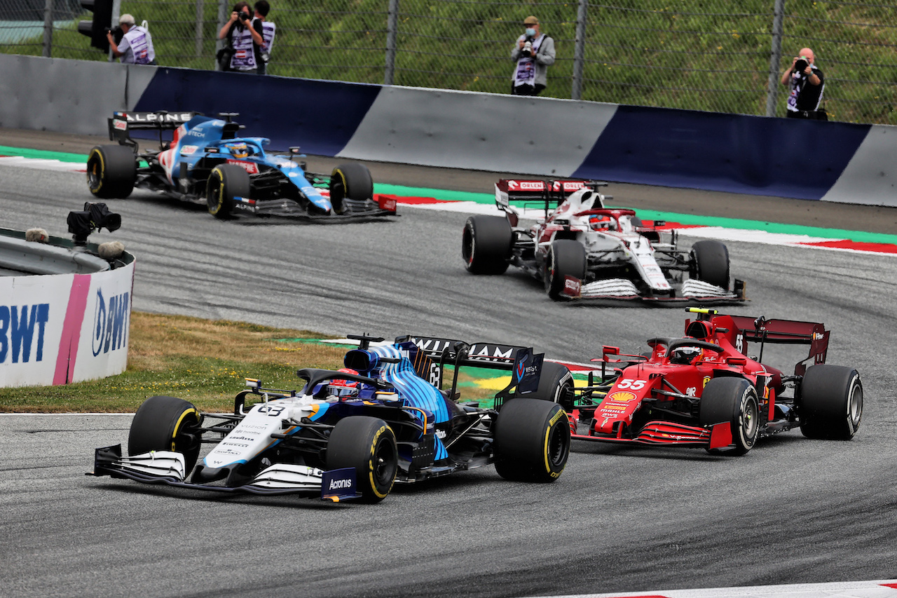 GP AUSTRIA, George Russell (GBR) Williams Racing FW43B.
04.07.2021. Formula 1 World Championship, Rd 9, Austrian Grand Prix, Spielberg, Austria, Gara Day.
- www.xpbimages.com, EMail: requests@xpbimages.com © Copyright: Batchelor / XPB Images