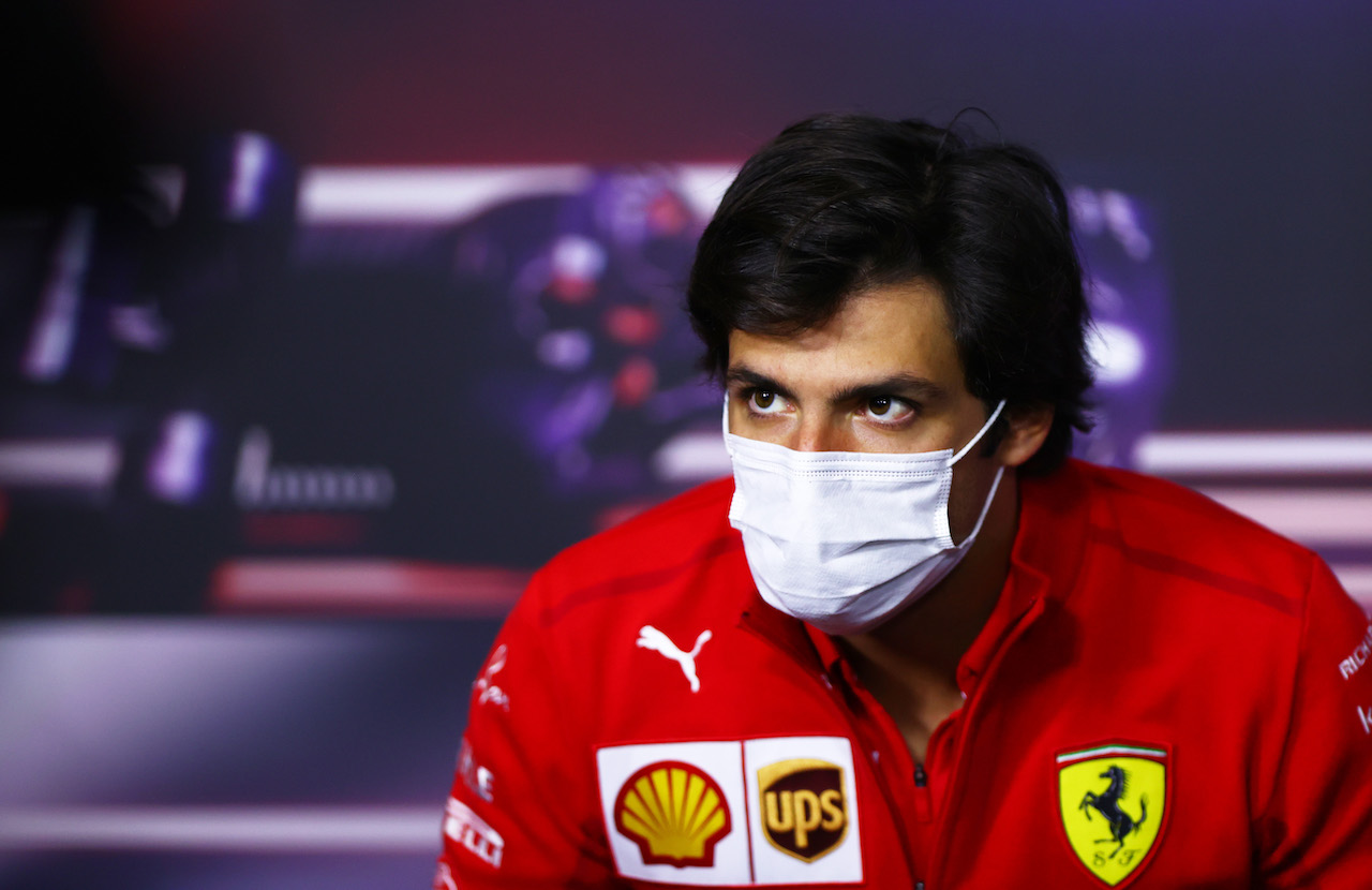 GP AUSTRIA, Carlos Sainz Jr (ESP) Ferrari in the FIA Press Conference.
01.07.2021. Formula 1 World Championship, Rd 9, Austrian Grand Prix, Spielberg, Austria, Preparation Day.
- www.xpbimages.com, EMail: requests@xpbimages.com © Copyright: FIA Pool Image for Editorial Use Only