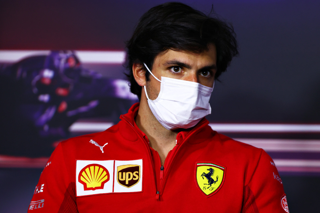 GP AUSTRIA, Carlos Sainz Jr (ESP) Ferrari in the FIA Press Conference.
01.07.2021. Formula 1 World Championship, Rd 9, Austrian Grand Prix, Spielberg, Austria, Preparation Day.
- www.xpbimages.com, EMail: requests@xpbimages.com © Copyright: FIA Pool Image for Editorial Use Only