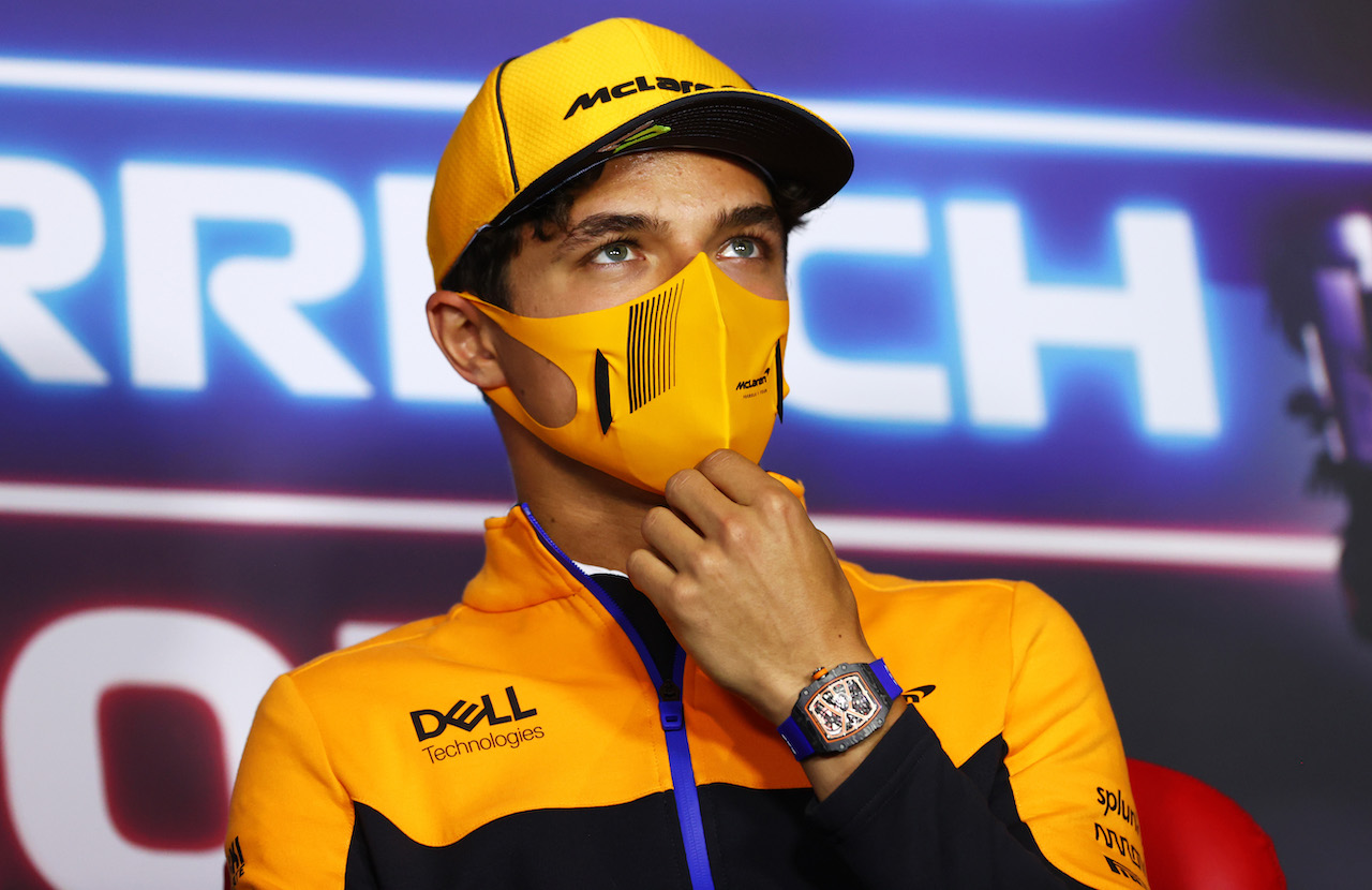 GP AUSTRIA, Lando Norris (GBR) McLaren in the FIA Press Conference.
01.07.2021. Formula 1 World Championship, Rd 9, Austrian Grand Prix, Spielberg, Austria, Preparation Day.
- www.xpbimages.com, EMail: requests@xpbimages.com © Copyright: FIA Pool Image for Editorial Use Only